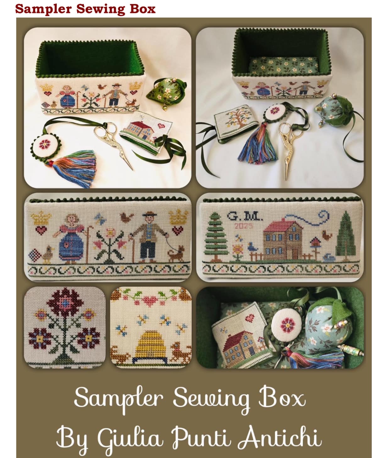 Guilia Punti Antichi | Sampler Sewing Box CHART only