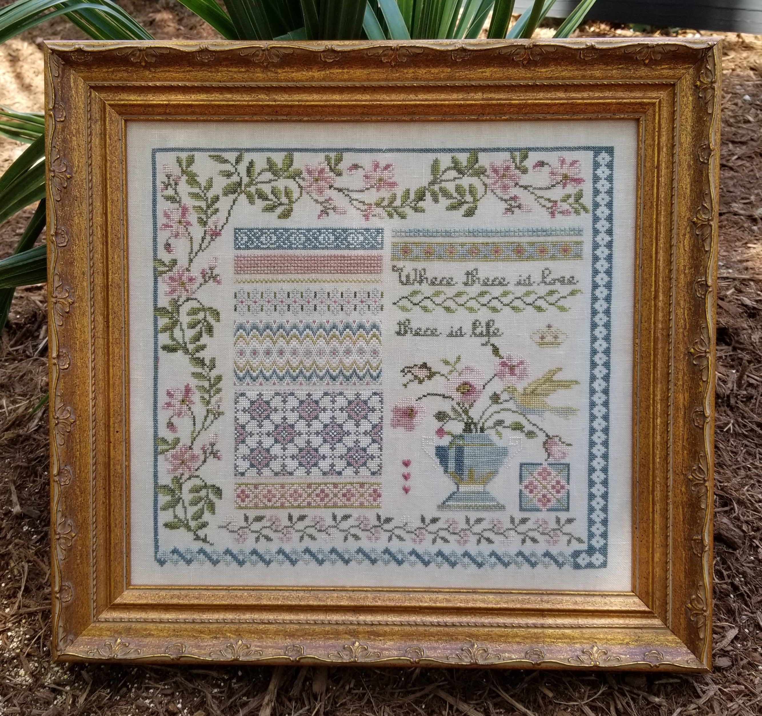 Samplers Not Forgotten | Hummingbirds Garden