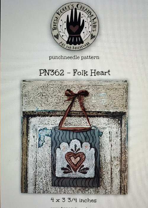 Teresa Kogut | Folk Heart Punch Needle